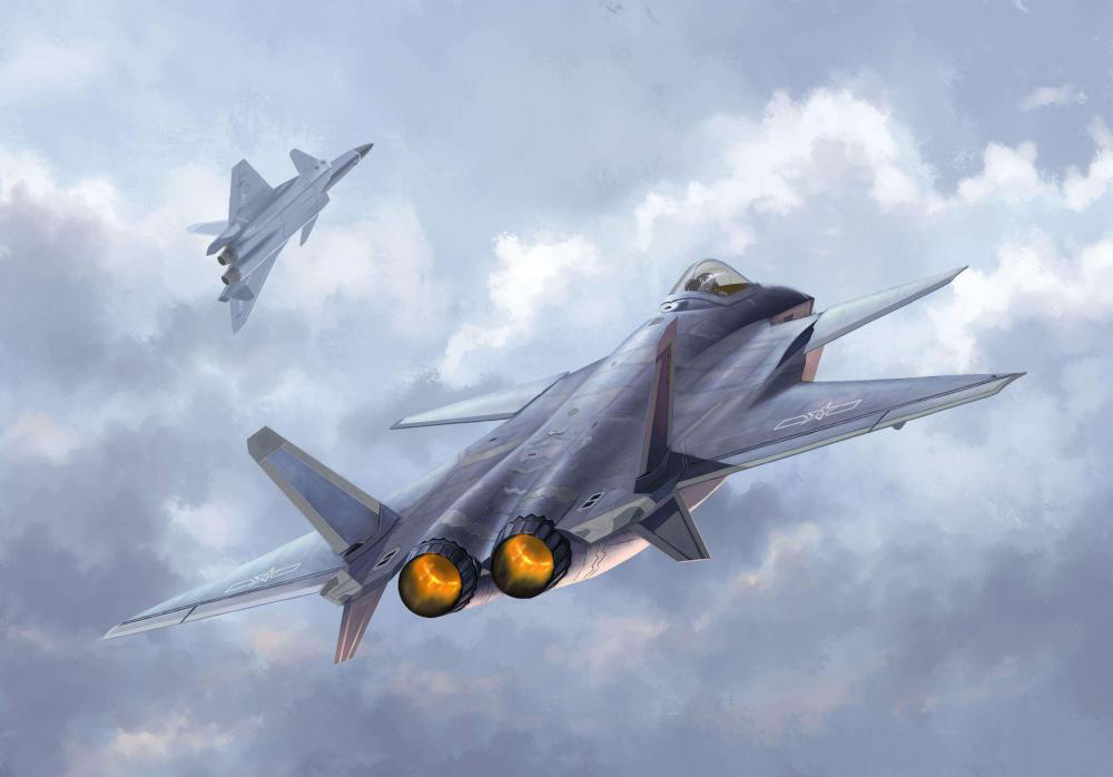 殲20第五代戰(zhàn)斗機(jī)(組裝版)3D打印模型