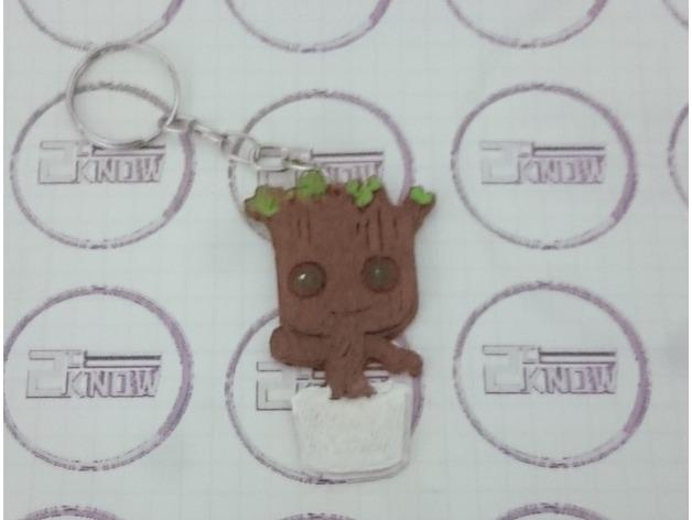 格魯特鑰匙環(huán)3D打印模型