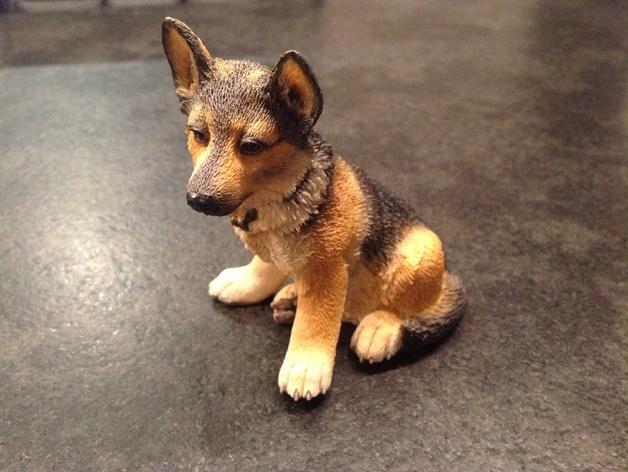 德國牧羊犬3D打印模型