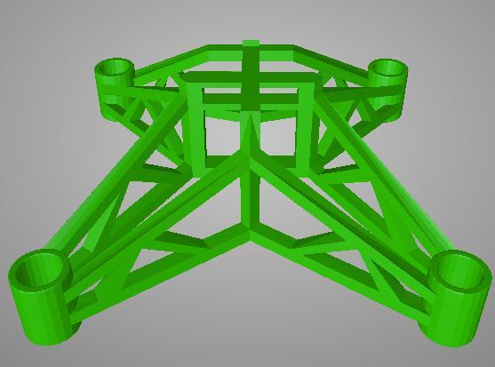 四軸無人機(jī)機(jī)架3D打印模型