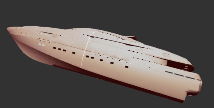 豪華游艇3D打印模型