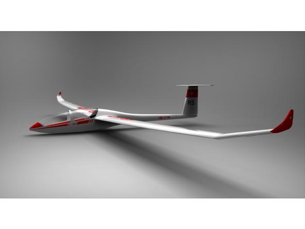 Glider DG-1000滑翔機(jī)3D打印模型