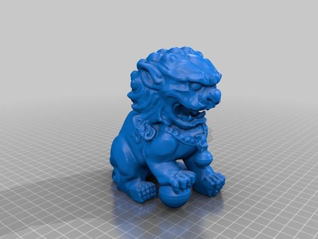石獅子3D打印模型