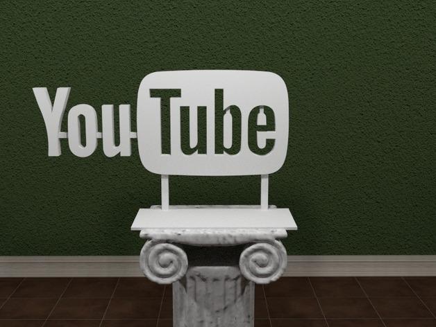 YouTube標(biāo)志3D打印模型