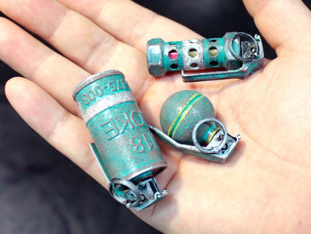 絕地求生手榴彈3D打印模型