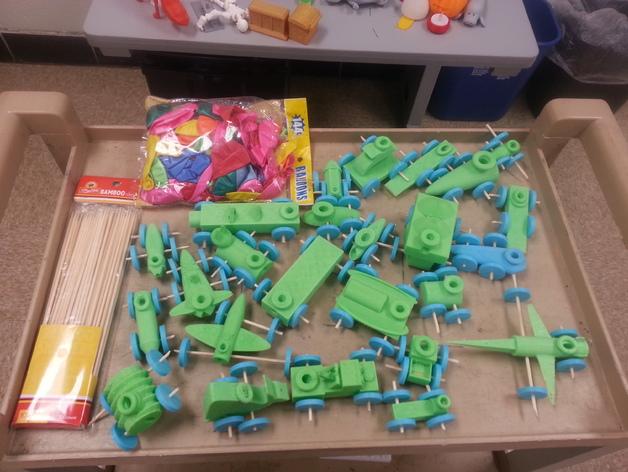 氣球賽車3D打印模型