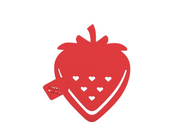 草莓紙夾3D打印模型