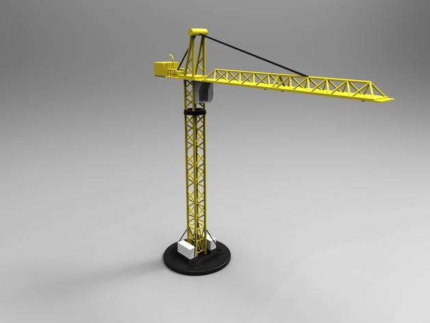 多部件起重機(jī)3D打印模型