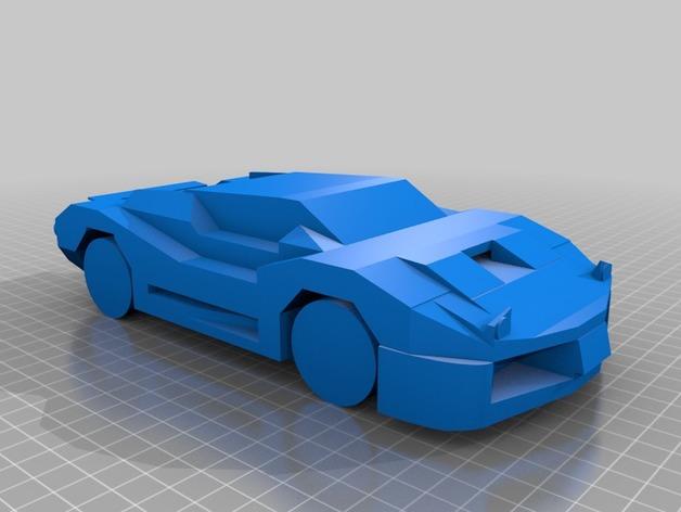 低模跑車3D打印模型