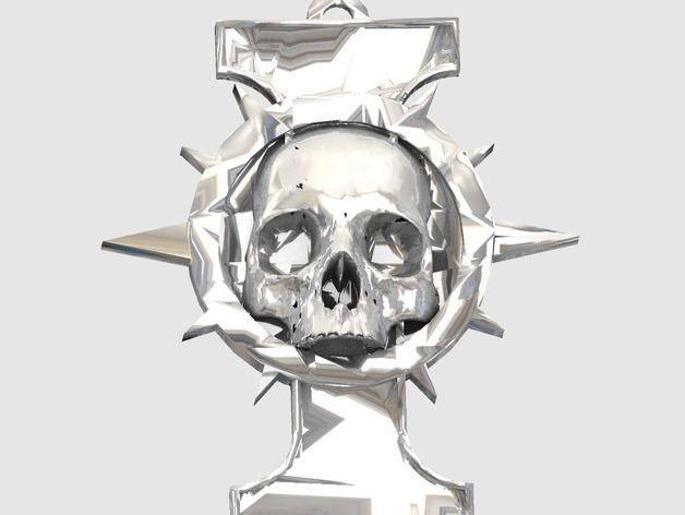 骷髏頭掛飾3D打印模型