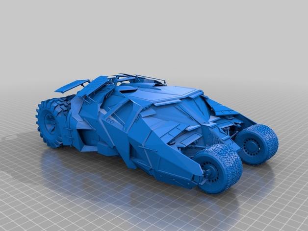 蝙蝠車tumbler3D打印模型