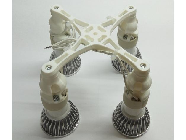 植物生長LED燈球座3D打印模型