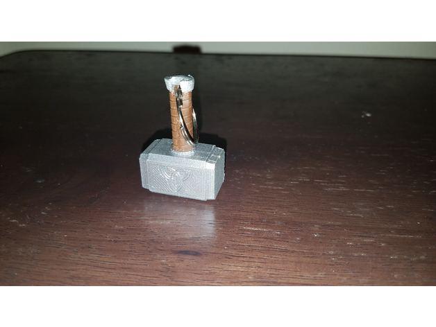 漫威雷神之錘Mjollnir鑰匙扣3D打印模型