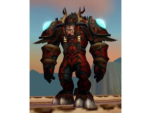 WOW魔獸世界牛頭人德魯伊3D打印模型