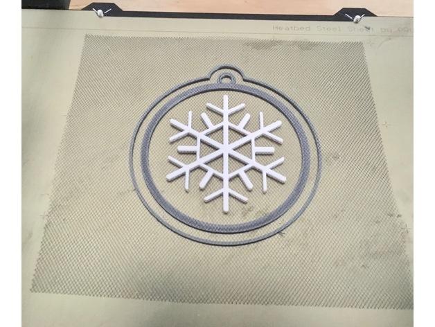 圣誕節(jié)漂浮雪花裝飾3D打印模型