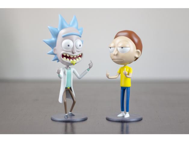 瑞克和莫蒂手辦模型3D打印模型