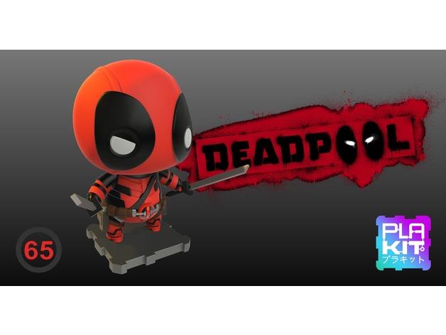 漫威死侍Q版mini手辦3D打印模型