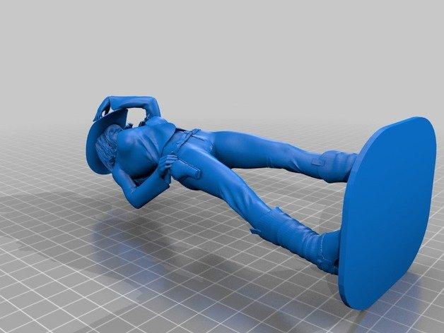 美女牛仔手辦3D打印模型