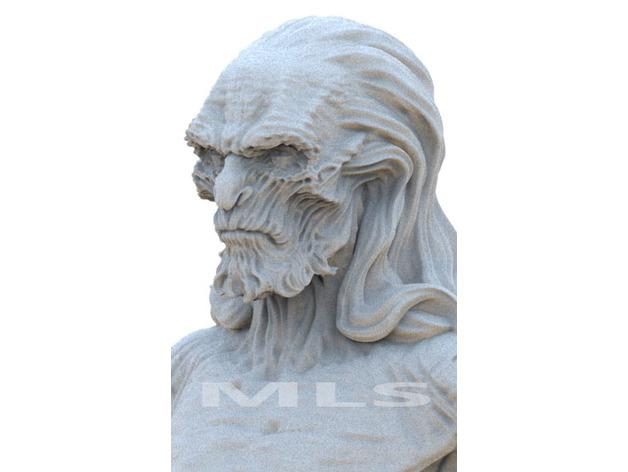 權(quán)利與游戲夜王（異鬼）半身雕像3D打印模型