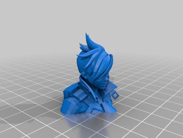 守望先鋒獵空半身雕像3D打印模型