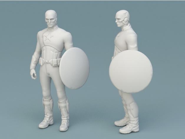 漫威復(fù)仇者聯(lián)盟美國隊長手辦3D打印模型