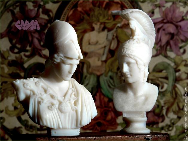 戰(zhàn)爭女神雅典娜半身雕像3D打印模型