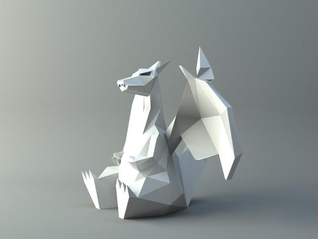 口袋妖怪噴火龍手辦3D打印模型