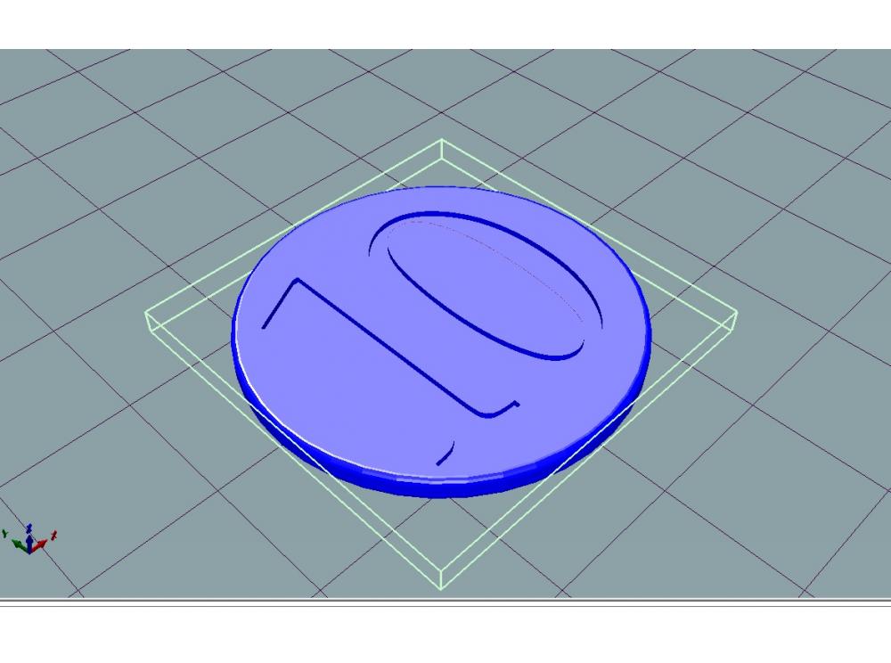 兒童游戲貨幣10元3D打印模型