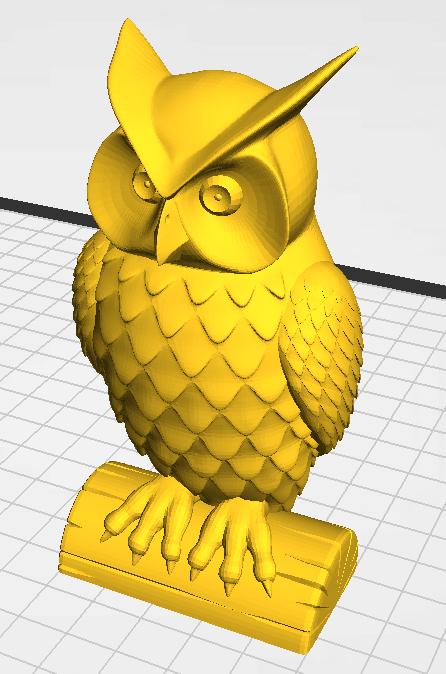 貓頭鷹3D打印模型