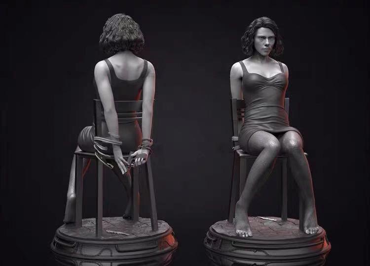穿絲襪的黑寡婦3D打印模型