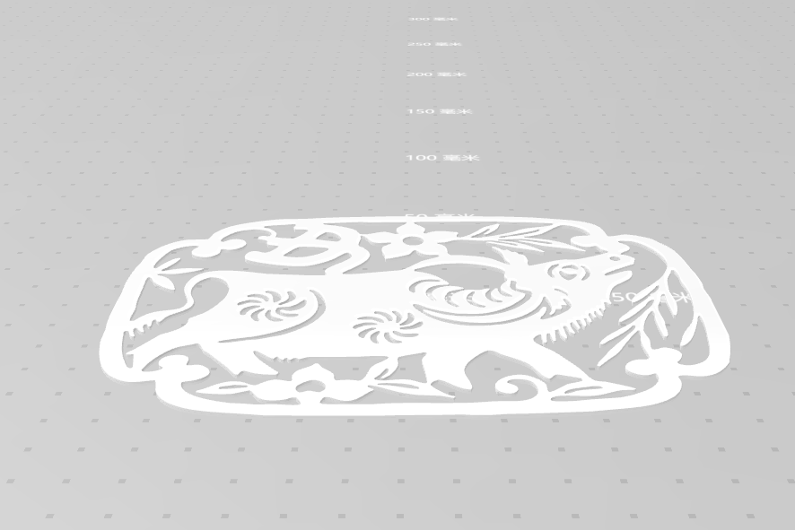 剪紙窗花---牛3D打印模型