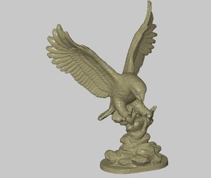 捕食中的老鷹3D打印模型