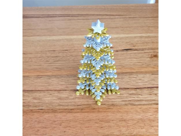 雪花圣誕樹3D打印模型