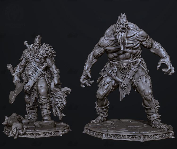 狂戰(zhàn)士  蠻族3D打印模型