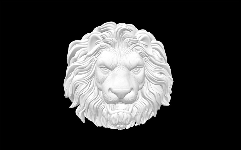 霸氣獅子頭浮雕3D打印模型