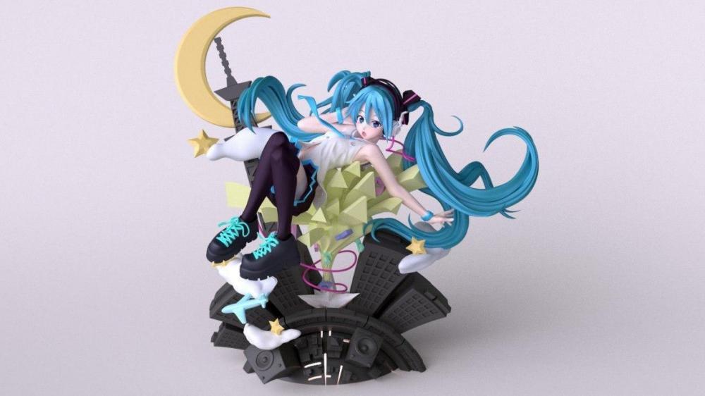 初音未來(lái)3D打印模型