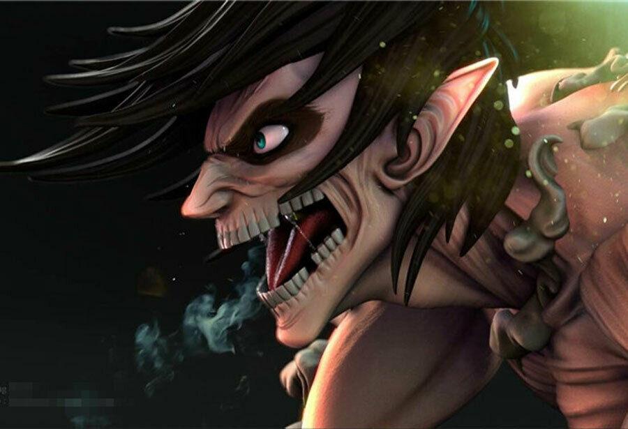 進(jìn)擊的巨人 艾倫大型場(chǎng)景3D打印模型