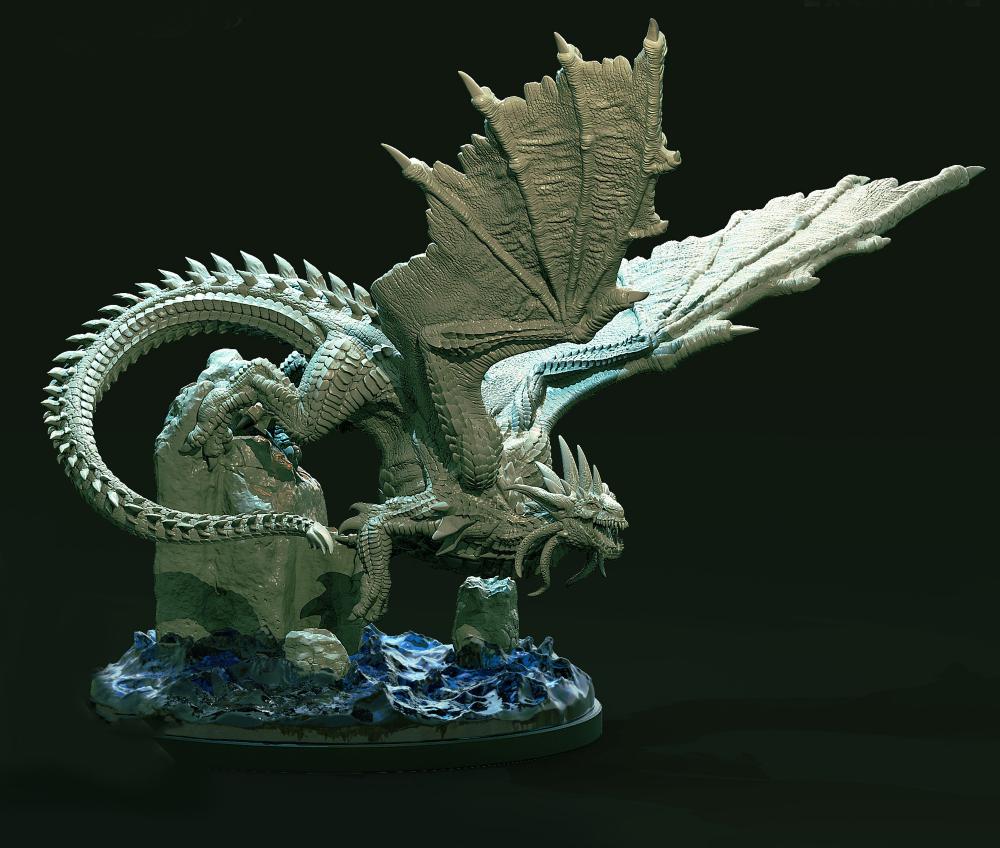 巨龍基哈拉3D打印模型