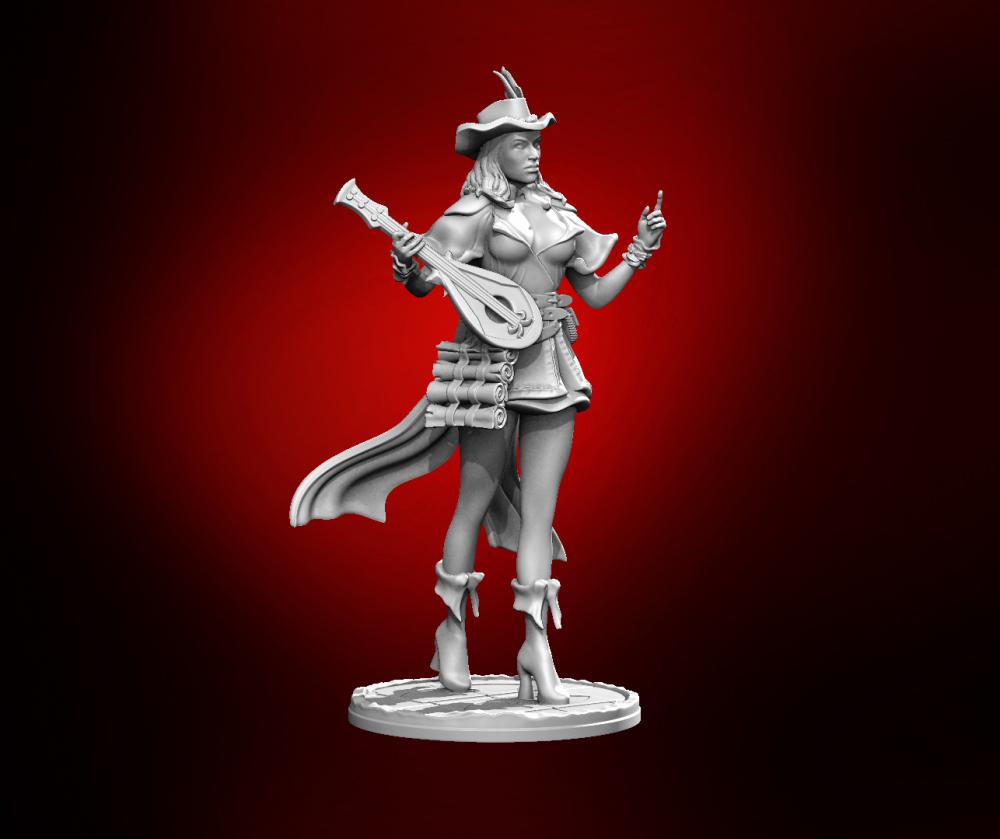 吟游詩人3D打印模型