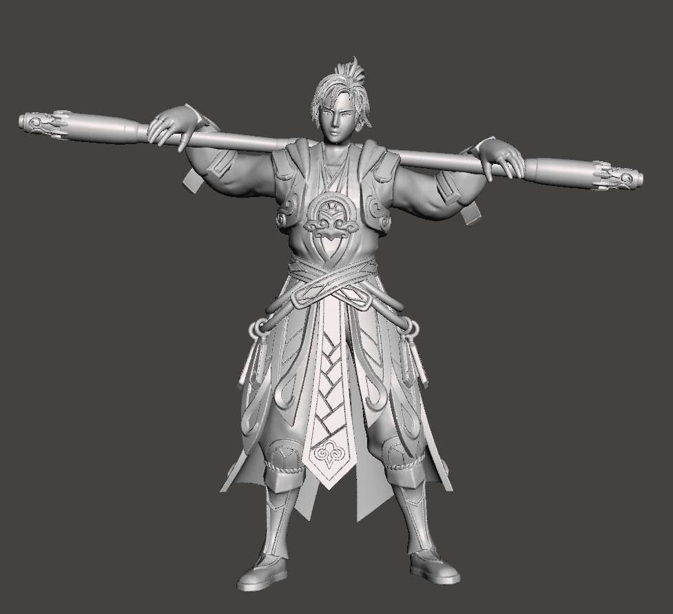 王者榮耀至尊寶3D打印模型