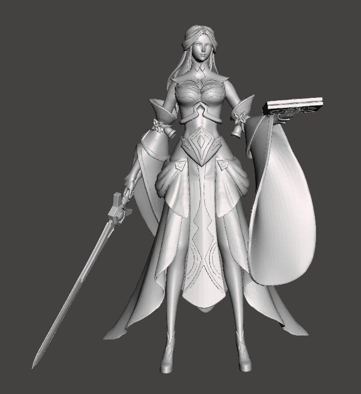 王者榮耀紫霞仙子露娜3D打印模型