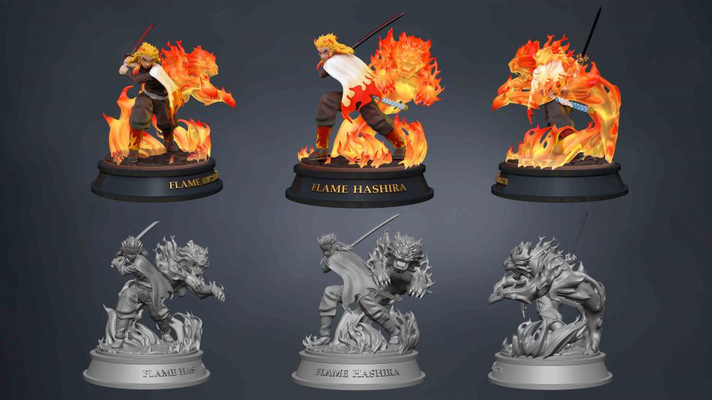 炎柱 煉獄杏壽郎3D打印模型