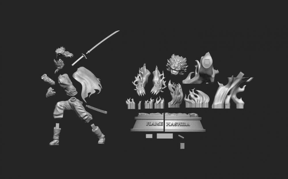 炎柱 煉獄杏壽郎3D打印模型