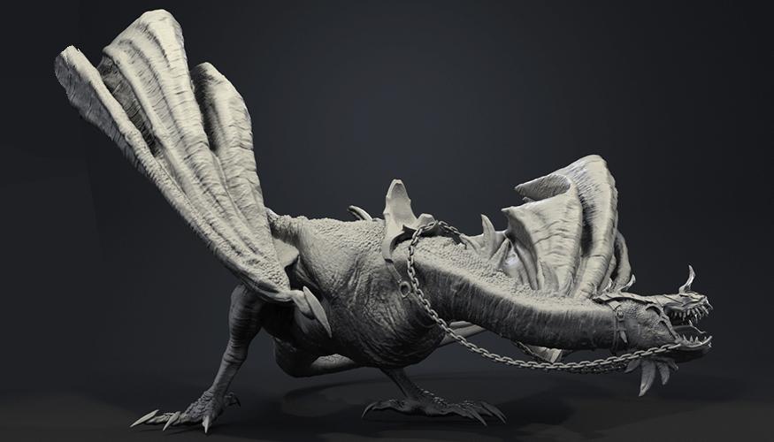 戒靈龍3D打印模型