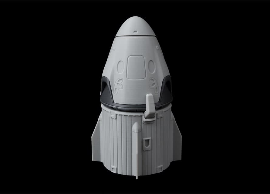 SpaceX 龍飛船3D打印模型