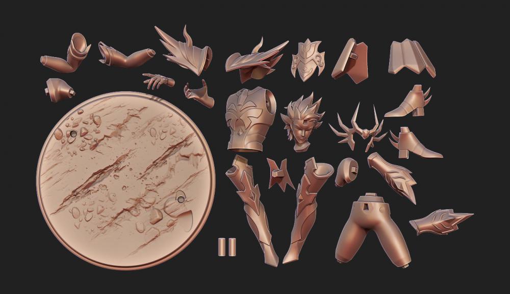 黃金圣斗士 巨蟹座 迪斯馬斯克3D打印模型