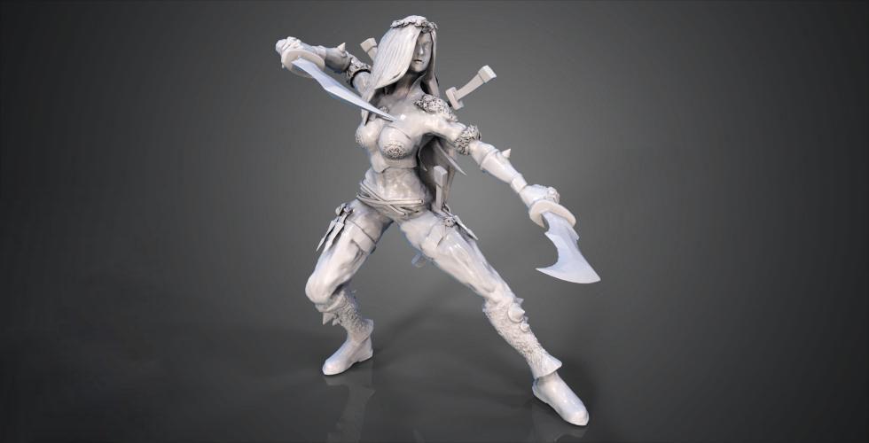 英雄聯(lián)盟LOL 不祥之刃 卡特琳娜3D打印模型