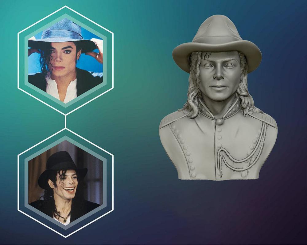 邁克爾·杰克遜胸像3D打印模型