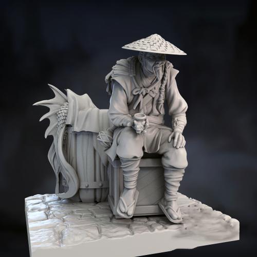 奇怪的漁夫3D打印模型