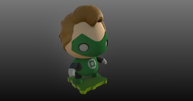 綠燈俠Q版3D打印模型